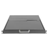 Digitus Modulare HD LCD KVM Konsole mit 17" TFT 8 Port Cat 5, KVM-Switch schwarz, deutsches Tastaturlayout, 8 Port Cat 5 KVM-Switch, Touchpad