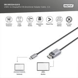 Digitus USB4 Gen 2x2 Adapterkabel USB-C > DisplayPort schwarz/grau, 1 Meter