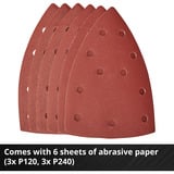 EINHELL Power X-Change Akku-Multischleifer TE-OS 18/150 Li-Solo rot/schwarz, ohne Akku und Ladegerät