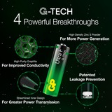 GP Batteries GP Ultra Plus Alkaline Batterie AA Mignon Longlife, LR06, 1,5Volt 4 Stück, mit neuer G-Tech Technologie
