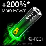 GP Batteries GP Ultra Plus Alkaline Batterie AA Mignon Longlife, LR06, 1,5Volt 4 Stück, mit neuer G-Tech Technologie