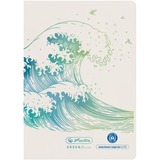 Herlitz Notizheft A6 32Blatt liniert Motiv GREENline Welle, College Block liniert, A6