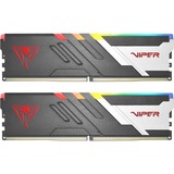 Patriot DIMM 32 GB DDR5-7400 (2x 16 GB) Dual-Kit, Arbeitsspeicher schwarz, PVVR532G740C36K, Viper Venom RGB, INTEL XMP