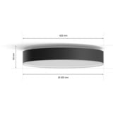 Philips HUE White Ambiance Enrave Deckenleuchte L, LED-Leuchte schwarz, inkl. Dimmschalter