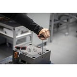 Wiha Stiftschlüssel-Set Hex, mit Quergriff ComfortGrip, Schraubendreher schwarz/rot, 6-teilig mit Seitenabtrieb, mit Werkbankständer