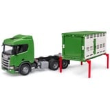 bruder 03548 Scania Super 560R Tiertransport-LKW, Modellfahrzeug inkl. 1 Rind