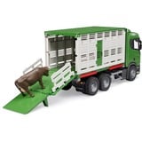 bruder 03548 Scania Super 560R Tiertransport-LKW, Modellfahrzeug inkl. 1 Rind