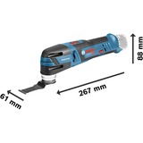 Bosch Professional Akku-Multi-Cutter GOP 12V-28 Professional, 12Volt, Multifunktions-Werkzeug blau/schwarz, 2x Li-Ionen Akku 3,0Ah, in L-BOXX