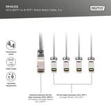 Digitus 40G QSFP+ zu 4XSFP+ Direct Attach Kabel 1m 
