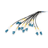 Digitus Glasfaser Universal Breakout Kabel, Duplex, LC/UPC Stecker, Singlemode OS2 schwarz, 100 Meter, vorkonfektioniert