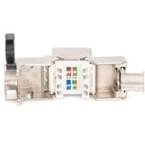 Digitus Keystone-Modul Cat. 8.1, geschirmt silber/weiß, werkzeugfreier Montageanschluss