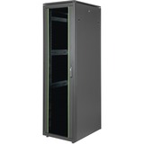 Digitus Netzwerkschrank Unique Serie - 600x800 mm (BxT), IT-Schrank schwarz, 42 Höheneinheiten