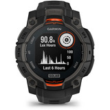 Garmin Instinct 3 Solar - 45 mm, Smartwatch Kohle/ Schwarz, Silikon-Armband