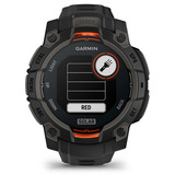 Garmin Instinct 3 Solar - 45 mm, Smartwatch Kohle/ Schwarz, Silikon-Armband