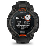 Garmin Instinct 3 Solar - 45 mm, Smartwatch Kohle/ Schwarz, Silikon-Armband