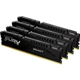 Kingston FURY DIMM 64 GB DDR5-5600 (4x 16 GB) Quad-Kit, Arbeitsspeicher schwarz, KF556C40BBK4-64, Fury Beast, INTEL XMP