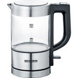 Severin Mini Glas-Wasserkocher WK 3472 edelstahl/schwarz, 0,5 Liter