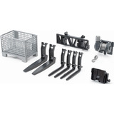 bruder 02318 Zubehör Gitterpalette Seilwinde Frontlader, Adapter 