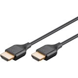 goobay Slim High-Speed-HDMI-Kabel mit Ethernet, 4K @ 60Hz schwarz, 1 Meter