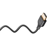 goobay Slim High-Speed-HDMI-Kabel mit Ethernet, 4K @ 60Hz schwarz, 1 Meter