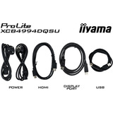 iiyama ProLite XCB4994DQSU-B1, LED-Monitor 124 cm (49 Zoll), schwarz (matt), DQHD, VA, Curved, HDMI, DP, USB-C, USB-Hub, 120Hz Panel
