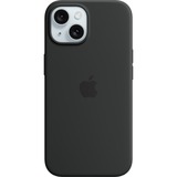 Apple Silikon Case mit MagSafe, Handyhülle schwarz, iPhone 15