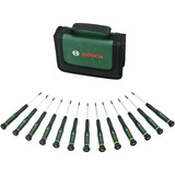 Bosch Präzisions-Schraubendreher Set, 13 teilig grün/schwarz