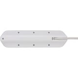 Brennenstuhl estilo Eck-Steckdosenleiste 4-fach weiß/edelstahl, 2 Meter, 2x USB