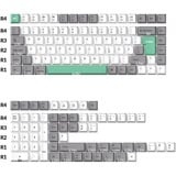 Keychron Cherry-Profile Dye-Sub PBT Full Keycap-Set - Gray White Mint, Tastenkappe weiß/mint, 137 Stück, DE-Layout (ISO)