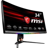 MSI Optix MPG341CQR, Gaming-Monitor 86.36 cm(34 Zoll), schwarz, 144 Hz, AMD FreeSync, UWQHD, Curved, 144Hz Panel