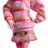 Mattel Monster High Wednesday Sammelpuppe - Enid Sinclair in pink mit Accessoires 