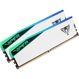 Patriot DIMM 32 GB DDR5-6200 (2x 16 GB) Dual-Kit, Arbeitsspeicher weiß, PVER532G62C42KW, Viper Elite 5 RGB, INTEL XMP, AMD EXPO