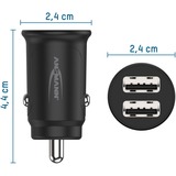 Ansmann In-Car-Charger CC212, Ladegerät schwarz