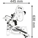 Bosch Paneelsäge GCM 80 SJ Professional, Kapp- und Gehrungssäge blau, 1.400 Watt