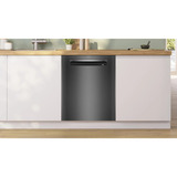 Bosch SMP4ECC72S Serie 4 , Spülmaschine edelstahl (dunkel)/schwarz, 60 cm, Home Connect