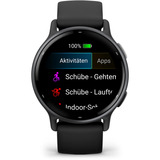 Garmin vívoactive 5, Smartwatch schwarz/grau, 42 mm, Silikon-Armband