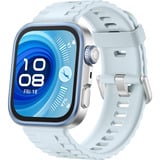 Huawei Watch Fit 4 Pro (Seiya-B29F), Smartwatch silber, blaues Fluorelastomer-Armband