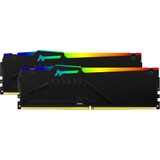 Kingston FURY DIMM 32 GB DDR5-5600 (2x 16 GB) Dual-Kit, Arbeitsspeicher schwarz, KF556C36BBEAK2-32, FURY Beast RGB, INTEL XMP, AMD EXPO