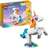 LEGO 31140 Creator 3-in-1 Magisches Einhorn, Konstruktionsspielzeug 