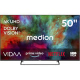 Medion LIFE MD 850602, QLED-Fernseher 125.7 cm (50 Zoll), schwarz, UltraHD/4K, Triple Tuner, VIDAA