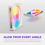 NZXT F140 RGB, Gehäuselüfter weiß, 140 mm