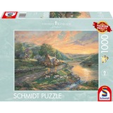 Schmidt Spiele Thomas Kinkade Studios: Tagesanbruch im Emerald Valley, Puzzle 1000 Teile