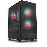 Silentware Flow 100, Tower-Gehäuse schwarz, Tempered Glass