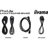 iiyama LH6575UHS-B2AG, Public Display schwarz (matt), UltraHD/4K, IPS, Lautsprecher, Daisy Chain