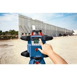 Bosch Professional Akku-Rotationslaser GRL 600 CHV Professional, 18Volt, mit Baustativ blau, Akku ProCORE18V 4,0Ah, Koffer, rote Laserlinie