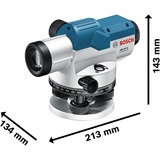 Bosch Professional Optisches Nivelliergerät GOL 26 G Professional blau, Koffer, Maßeinheit 400 Gon