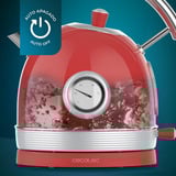 Cecotec Thermosense 420 Vintage Light Red , Wasserkocher rot/edelstahl, 2.200 Watt, 1,8 Liter