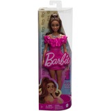 Mattel Barbie Fashionistas-Puppe mit pinkfarbenem Kleid mit Rüschenausschnitt 