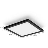 Philips White Ambiance Aurelle quadratische Panelleuchte, LED-Leuchte schwarz, inkl. Dimmschalter