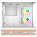 Thermaltake View 270 Plus WS ARGB , Tower-Gehäuse weiß/holz, Tempered Glass x 2, Holz-Struktur